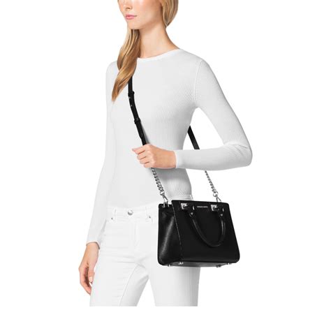 MICHAEL Michael Kors Small Quinn Patent Saffiano Satchel 